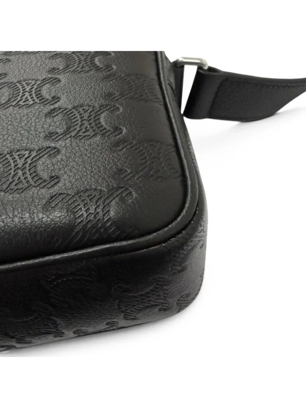 Celine Horizontal Messenger Leather Triomphe Medium Shoulder Bag
